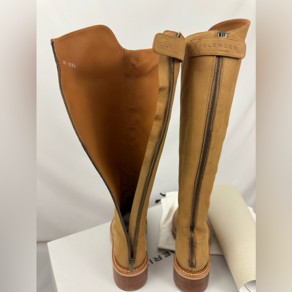 CLERGERIE Paris Canada2 Nubuck Leather Tall Riding Style Boots US 8/EU 3… - Picture 7 of 15
